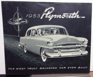 1953 Plymouth Dealer Sales Brochure Folder Greentone Cranbrook Cambridge