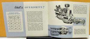 1953 Plymouth Dealer Sales Brochure Automatic Overdrive New Motoring Thrill