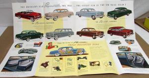 1953 Plymouth Dealer Color Sale Brochure Folder Cranbrook Cambridge Large Poster