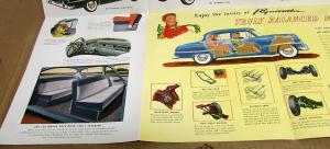 1953 Plymouth Dealer Color Sale Brochure Folder Cranbrook Cambridge Large Poster