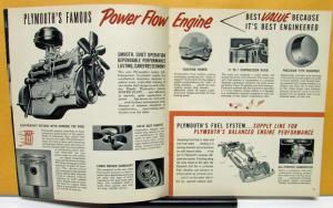 1954 Plymouth Dealer Sales Brochure Hidden Values Full Line Features Options