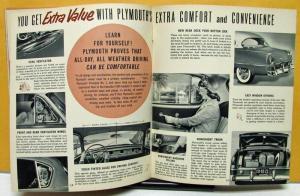 1954 Plymouth Dealer Sales Brochure Hidden Values Full Line Features Options