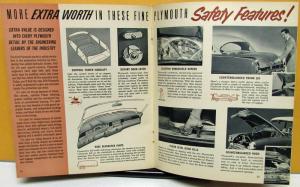 1954 Plymouth Dealer Sales Brochure Hidden Values Full Line Features Options