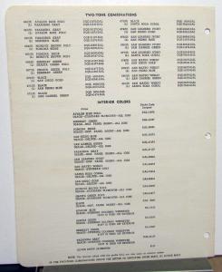 1954 Plymouth Color Paint Chips Leaflet Original