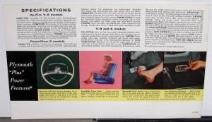 1955 Plymouth Dealer Color Sales Brochure Belvedere Features Specifications