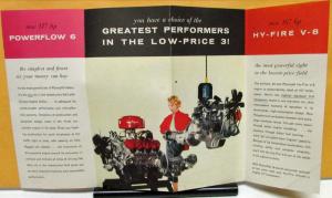 1955 Plymouth Dealer Sales Brochure Folder Powerflow 6 Cylinder Hy-Fire V-8