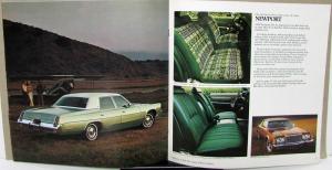 1976 Chrysler New Yorker Newport Town & Country Color Sales Brochure Original