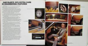 1974 Chrysler New Yorker Newport Town & Country Color Sales Brochure Original