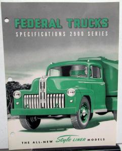 1951 Federal Truck Model 2901 2902 2904 Sales Brochure & Specifications