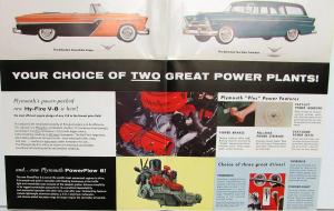 1955 Plymouth Dealer Color Sales Brochure Folder Belvedere Savoy Plaza