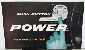 1956 Plymouth Dealer Color Sales Brochure Folder Push-Button Power