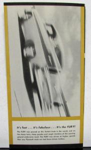 1956 Plymouth Dealer Sales Brochure Folder Fury New King Of The Road Rare