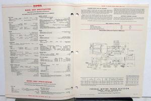1953 Federal Truck Model 4401 4402 Sales Brochure & Specifications
