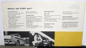 1956 Plymouth Dealer Sales Brochure Folder Fury Smashes Stock Car Records NASCAR
