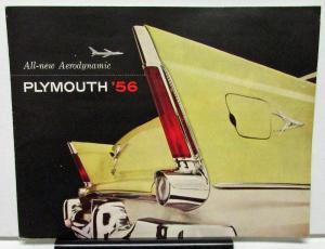 1956 Plymouth Dealer Sales Brochure Folder All New Aerodynamic Styling