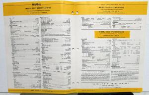 1952 Federal Truck Model 2952 3052 3452 Sales Brochure & Specifications