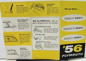 1956 Plymouth Dealer Sales Brochure Folder The Safer Car
