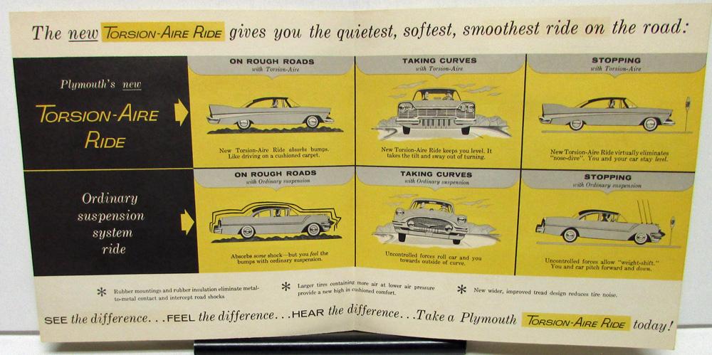 1957 Plymouth Dealer Sales Brochure Folder Torsion-Aire Ride Forward Look