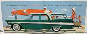 1957 Plymouth Dealer Color Sales Brochure Folder Suburbans Station Wagons