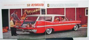 1959 Plymouth Dealer Color Sales Brochure Suburban Station Wagons