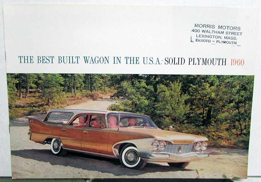 1960 Plymouth Suburban Sport Deluxe Custom Station Wagons Sales Brochure Orig