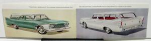 1960 Plymouth Dealer Color Sales Brochure Suburban Fury Belvedere Savoy