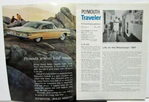 1961 Plymouth Traveler Magazine May Vol 2 No 5 Edition Dealer Customer Industry