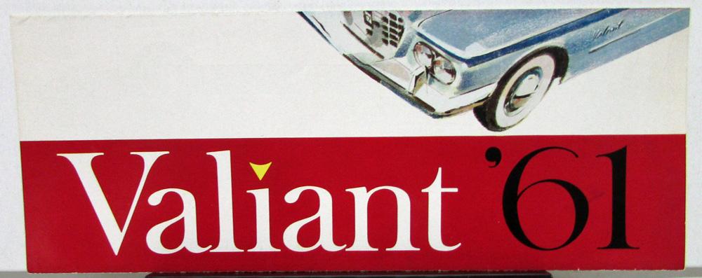 1961 Plymouth Valiant Foreign Dealer Color Sales Brochure Folder French Text