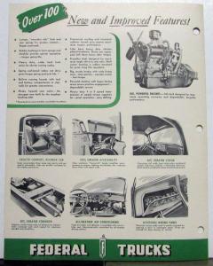 1953 Federal Truck Model 2901 2902 2904 Sales Brochure & Specifications