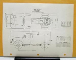 1955 1956 1957 1958 1959 Federal Truck Model 200R 44 Specification Sheet
