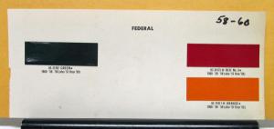 1958 1959 1960 Federal Truck Paint Chips