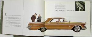 1963 Chrysler Imperial Prestige Color Oversized Sales Brochure Original