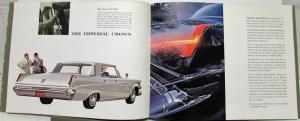 1963 Chrysler Imperial Prestige Color Oversized Sales Brochure Original