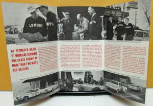 1962 Plymouth Dealer Sales Brochure Folder Mobilgas Economy Run Class Champ