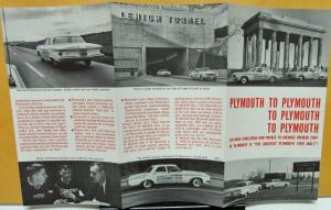 1962 Plymouth Dealer Sales Brochure Folder Mobilgas Economy Run Class Champ