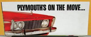 1963 Plymouth Dealer Color Sales Brochure Folder Fury Sport Fury Original