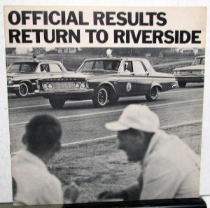 1963 Plymouth Dealer Sales Brochure Return To Riverside Performance Comparison
