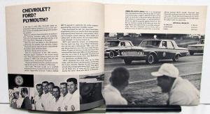 1963 Plymouth Dealer Sales Brochure Return To Riverside Performance Comparison