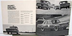 1963 Plymouth Dealer Sales Brochure Return To Riverside Performance Comparison