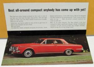 1963 Plymouth Valiant Dealer Color Sales Brochure Folder Features Options
