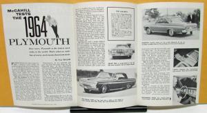 1964 Plymouth Dealer Sales Brochure Vintage Reprint Tom McCahill Road Test