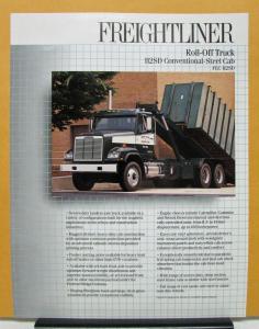 1990 Freightliner Model FLC112SD Roll Off Truck Specification Sheet