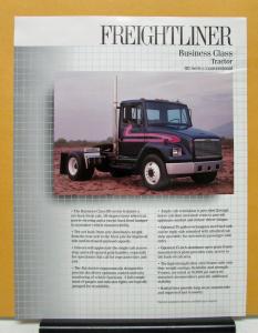 1991 Freightliner Truck Series 80 Business Class Tractor Specification Sheet