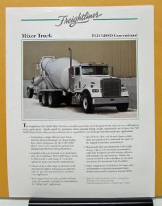 1992 Freightliner Model FLD120SD Mixer Truck Specification Sheet