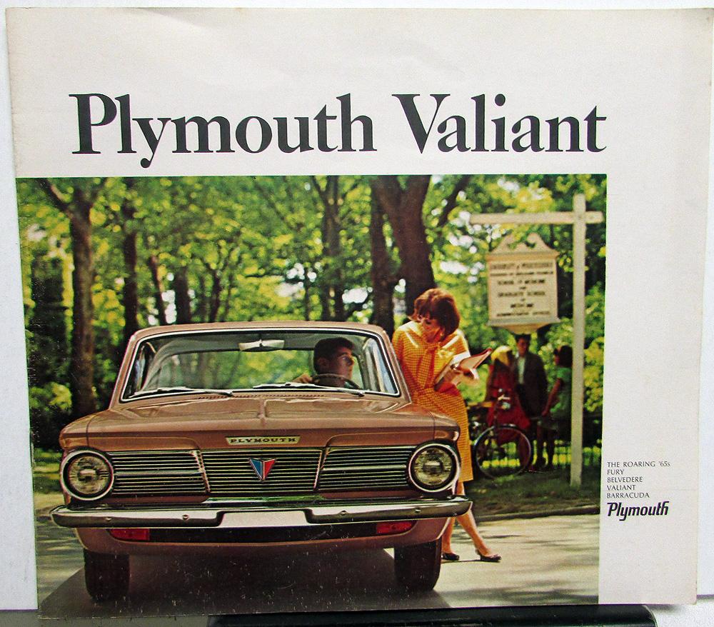 1965 Plymouth Valiant Dealer Color Sales Brochure Options Features