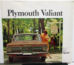 1965 Plymouth Valiant Dealer Color Sales Brochure Options Features