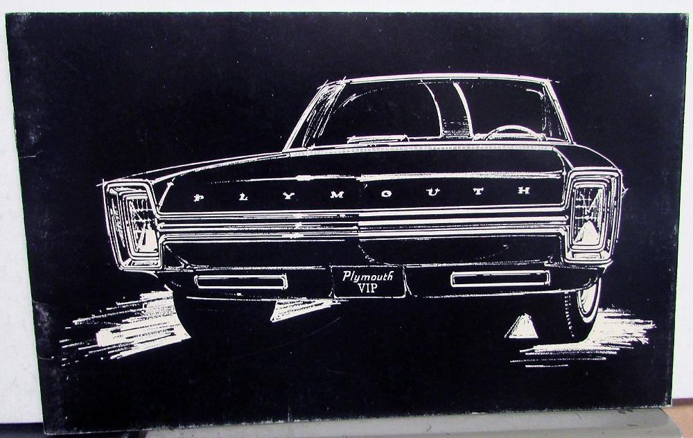 1965 Plymouth VIP Concept Car Brochure Car Show Dealer Handout Original Rare