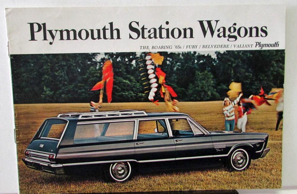 1965 Plymouth Dealer Color Sales Brochure Station Wagons Fury Belvedere Valiant
