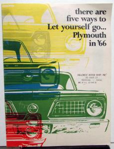 1966 Plymouth VIP Fury Belvedere Signet Valiant Cuda Sales Brochure Original