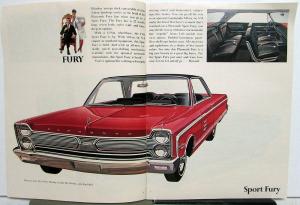 1966 Plymouth VIP Fury Belvedere Signet Valiant Cuda Sales Brochure Original